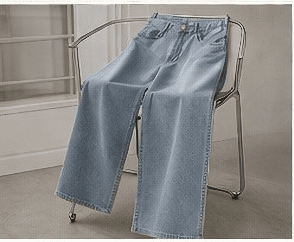 ワイドデニム（ライトブルー）