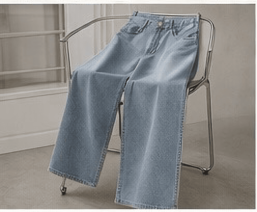 ワイドデニム（ライトブルー）