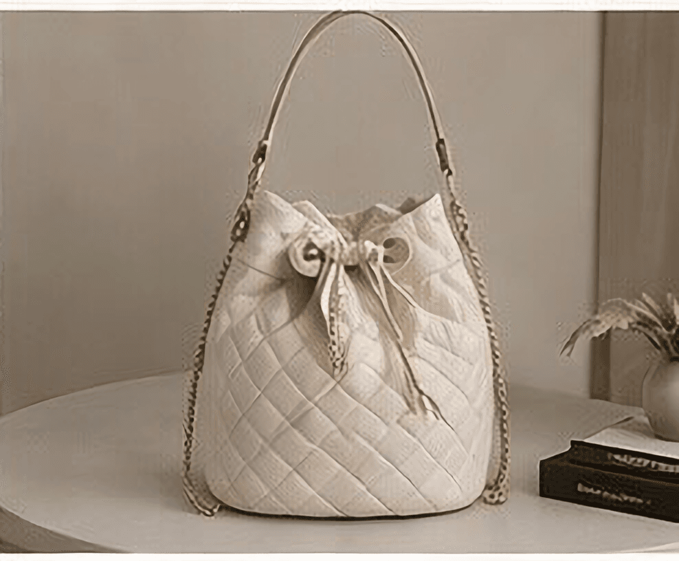 キルティングバケツバッグ（アイボリー）
