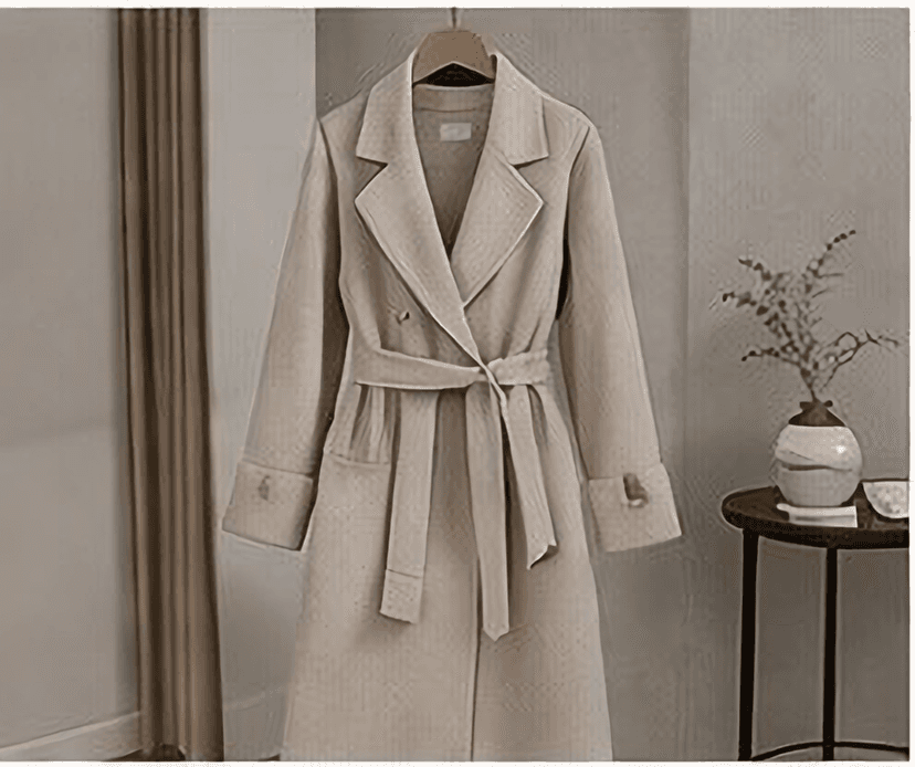 ベルトロングコート（ベージュ）