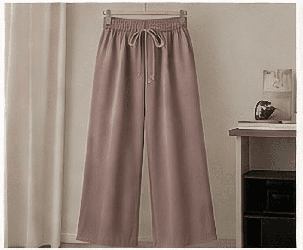 ドロストワイドパンツ（モーブ）