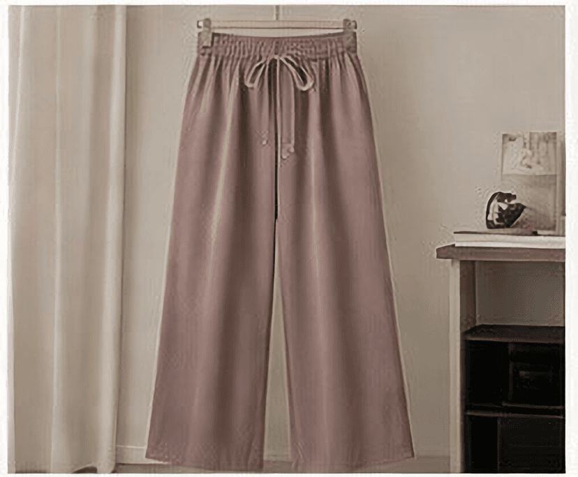 ドロストワイドパンツ（モーブ）